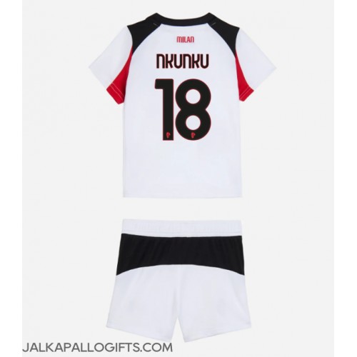 AC Milan Christopher Nkunku #18 Vieras Peliasu Lasten 2025-26 Lyhythihainen (+ Lyhyet housut)